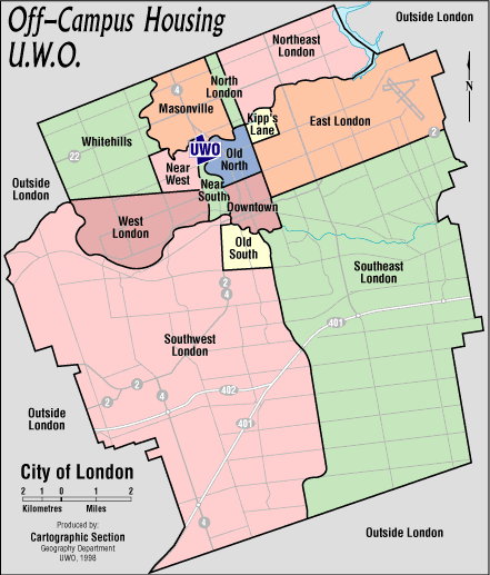 Off-Campus  Designated Areas Map