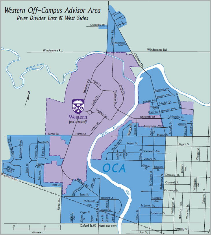 OCA Area Map